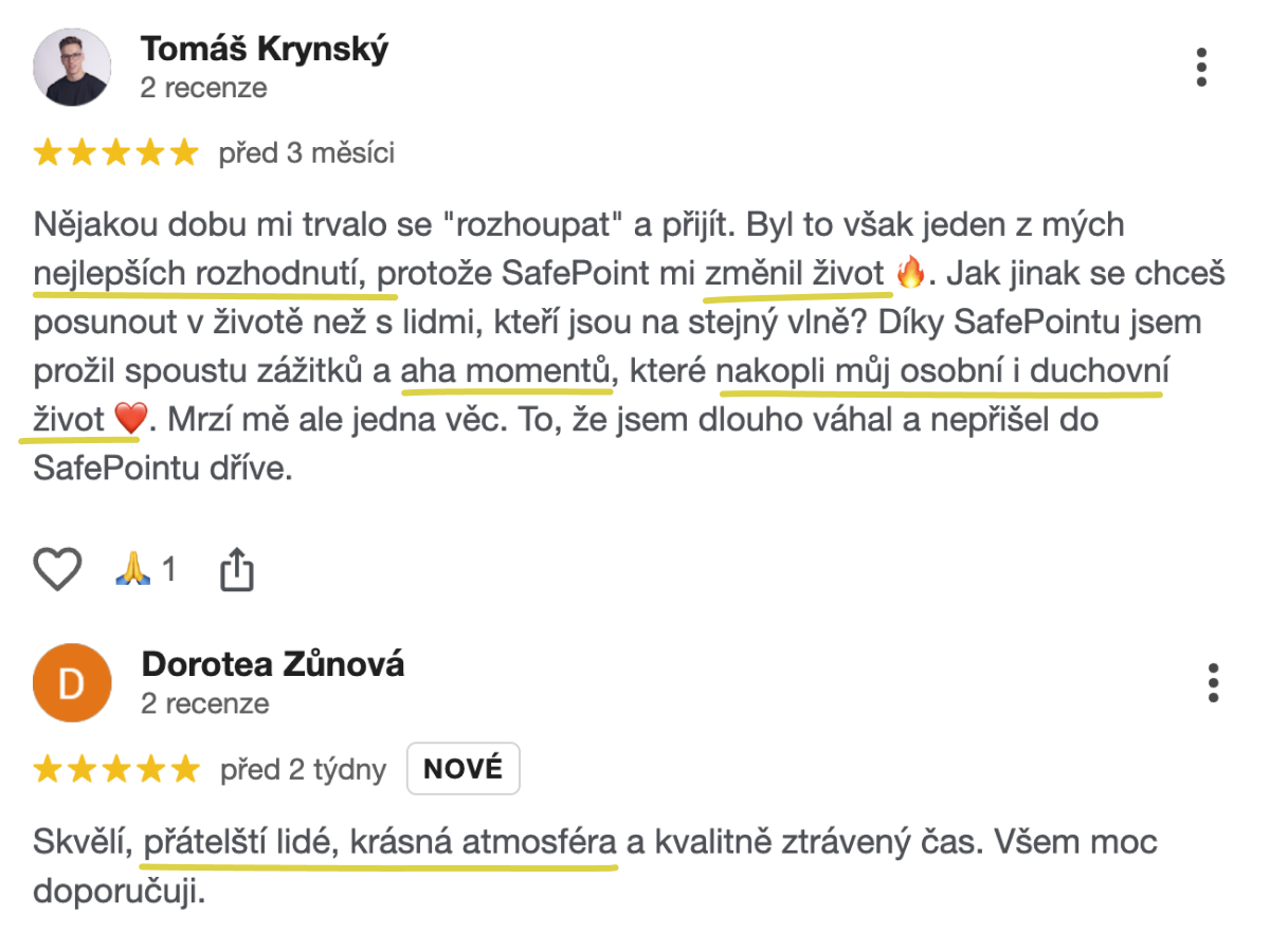 Google recenze SafePoint